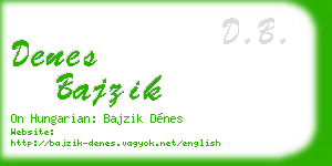 denes bajzik business card